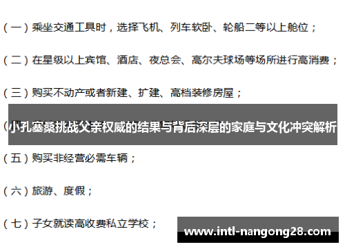 小孔塞桑挑战父亲权威的结果与背后深层的家庭与文化冲突解析